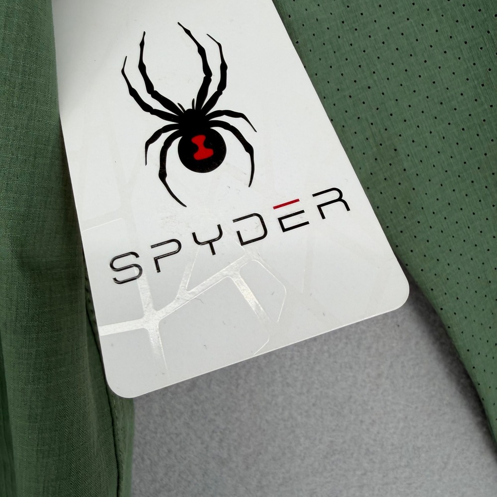 NWT Spyder ProWeb Travel FlexWeb Stretch Shirt Mens Small Spruce Green Gorpcore - Picture 4 of 10